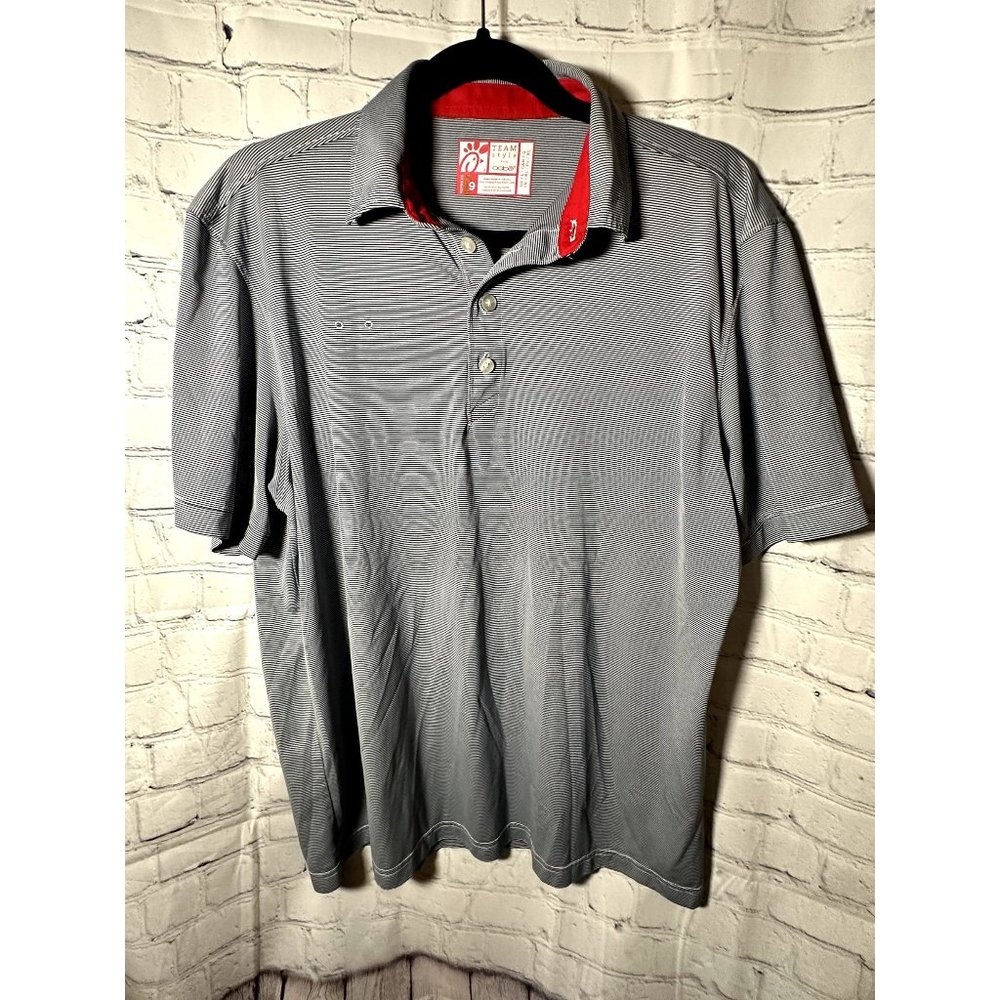 CHICK FIL A STAFF MEMBER EMPLOYEE SHORT SLEEVE POLO SHIRT L) GENTLY WORN EUC G-1